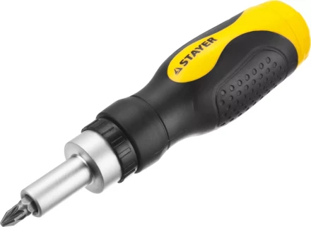 Набор STAYER "MASTER" "HERCULES": Отвертка реверсивная, Т-образная отвертка-битодержатель, адаптер для торц голов, 43 предм 25084-H43 купить в Когалыме