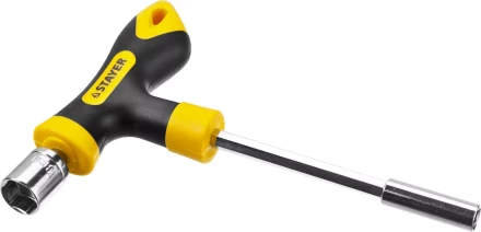 Набор STAYER "MASTER" "HERCULES": Отвертка реверсивная, Т-образная отвертка-битодержатель, адаптер для торц голов, 43 предм 25084-H43 купить в Когалыме