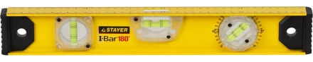 Уровень STAYER "MASTER" "I-Bar" РЕЛЬС двутавровый, 3 противоударных ампулы (1 поворотная на 360 град), линейка, 40см 3470-040_z01 купить в Когалыме