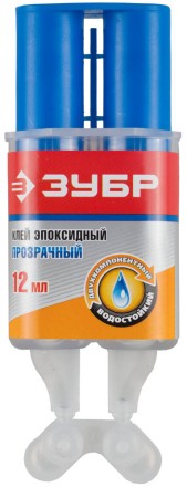 Клей ЗУБР эпоксидный, в двойном шприце, на блистере, 12 мл 41954 купить в Когалыме