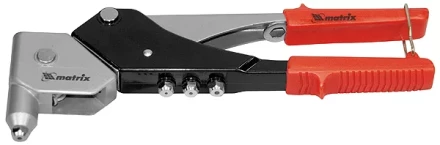 Заклепочник, 263 мм, поворотный 0-360 градусов, заклепки 2,4-3,2-4,0-4,8 мм MATRIX 40533 купить в Когалыме