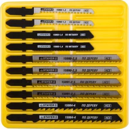 Набор STAYER "PROFI" Пилки "МАСТЕР №2" для эл/лобзика, по дереву и металлу, EU-хвост., 10шт 15981-H10-2 купить в Когалыме