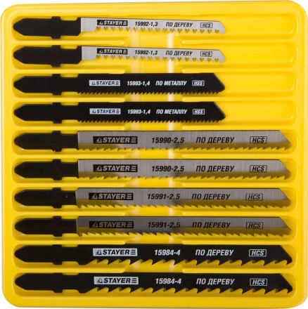 Набор STAYER "PROFI" Пилки "МАСТЕР №2" для эл/лобзика, по дереву и металлу, EU-хвост., 10шт 15981-H10-2 купить в Когалыме