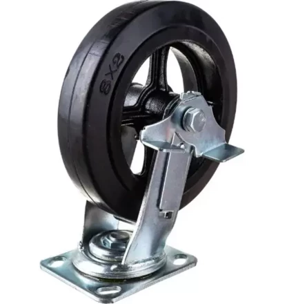 Колесо большегрузное поворотное SCdb 80 200 мм обрезиненное с тормозом РФ 1030005 купить в Когалыме