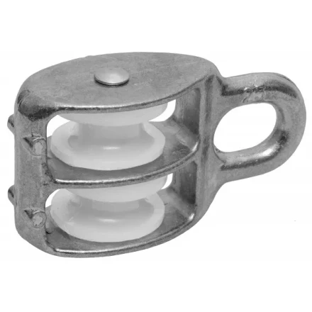 Блок ЗУБР двойной, оцинкованный, нейлоновый шкив, 6x20мм, 1 шт 4-304596-20 купить в Когалыме