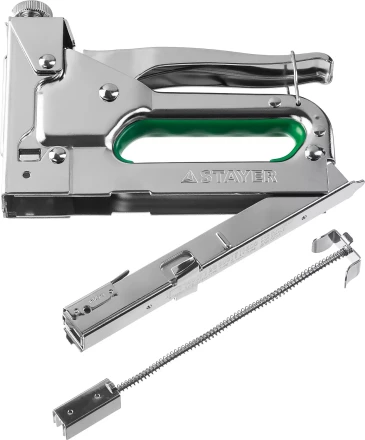 Степлер "Max 140" с регулировкой силы удара, металл корпус 4-в-1: тип 140 (6-14 мм) / 28 (9-11 мм) / 300 (10-14 мм) / 500 (14 мм), STAYER 31508_z02 купить в Когалыме