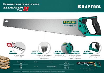 Ножовка для точного реза Alligator Fine 11 15203-45 купить в Когалыме