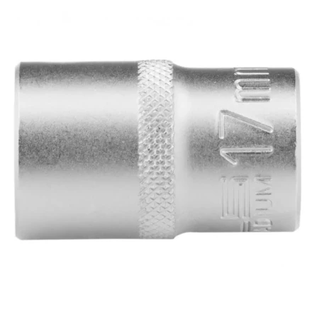 Головка торцевая 17 мм двенадцатигранная CrV под квадрат 1/2 хромированная Stels 13662 купить в Когалыме