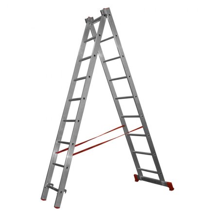 Лестница алюминиевая - стремянка двухсекционная 2х9 ступеней Кратон купить в Когалыме