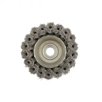 Щетка для УШМ, 75 мм, М14, "чашка", крученая проволока 0,35 мм  MTX 74614 купить в Когалыме