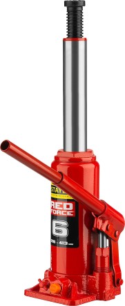 Домкрат гидравлический бутылочный &quot;RED FORCE&quot;, 6т, 216-413 мм, STAYER 43160-6 43160-6_z01 купить в Когалыме