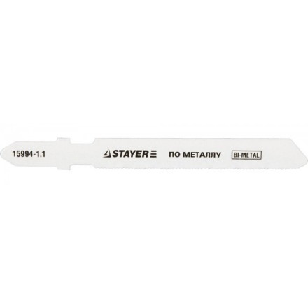 Полотна STAYER &quot;PROFI&quot;, T118GF, для эл/лобзика, Bi-Metall, по металлу (0,5-1,5мм), EU-хвост., шаг 1,1мм, 50мм, 2шт 15994-1.1_z01 купить в Когалыме