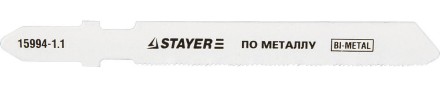 Полотна STAYER &quot;PROFI&quot;, T118GF, для эл/лобзика, Bi-Metall, по металлу (0,5-1,5мм), EU-хвост., шаг 1,1мм, 50мм, 2шт 15994-1.1_z01 купить в Когалыме