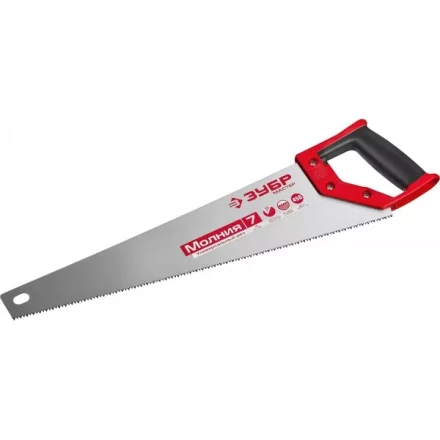 Ножовка универсальная (пила) ЗУБР МОЛНИЯ-7 450 мм, 7 TPI, закалка, рез вдоль и поперек волокон, для средних заготовок, фанеры, ДСП, МДФ 1537-45_z01 купить в Когалыме