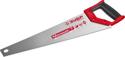 Ножовка универсальная (пила) ЗУБР МОЛНИЯ-7 450 мм, 7 TPI, закалка, рез вдоль и поперек волокон, для средних заготовок, фанеры, ДСП, МДФ 1537-45_z01 купить в Когалыме
