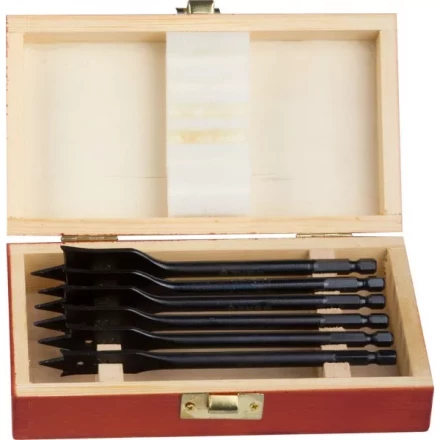 ЗУБР "ЭКСПЕРТ". Набор сверл по дереву перьевые, в дерев.боксе, d 12, 16, 18, 20, 22, 25мм, 6шт 29503-H6 купить в Когалыме