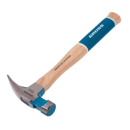 Молоток-гвоздодер GROSS 10413, 380 г, угол 75, магнит, обрезиненная рукоятка American Hickory купить в Когалыме