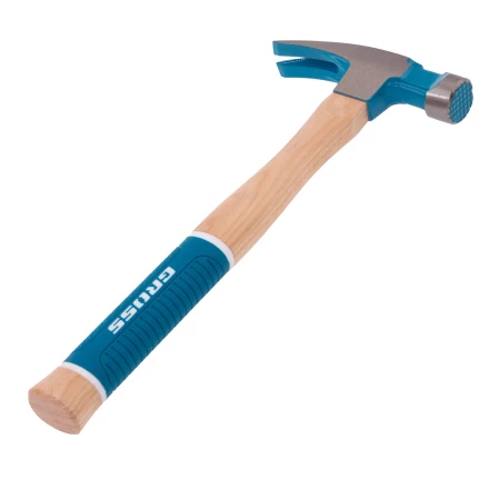 Молоток-гвоздодер GROSS 10413, 380 г, угол 75, магнит, обрезиненная рукоятка American Hickory купить в Когалыме