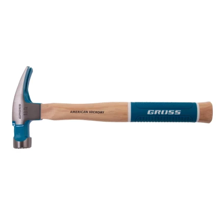 Молоток-гвоздодер GROSS 10413, 380 г, угол 75, магнит, обрезиненная рукоятка American Hickory купить в Когалыме