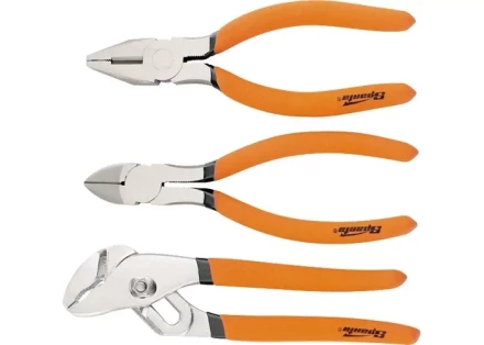 Набор губцевого инструмента из 3-х предметов №2 плоскогубцы, бокорезы, клещи переставные SPARTA 13545 купить в Когалыме