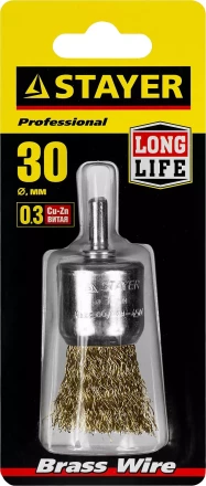 STAYER "PROFESSIONAL". Щетка кистевая для дрели, витая стальная проволока 0,3мм, 30мм 35113-30 купить в Когалыме