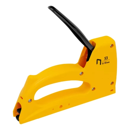 Степлер пластиковый, скобы в комплекте, тип 53, 6-10 мм Denzel 40221 купить в Когалыме