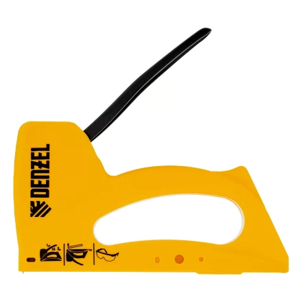 Степлер пластиковый, скобы в комплекте, тип 53, 6-10 мм Denzel 40221 купить в Когалыме