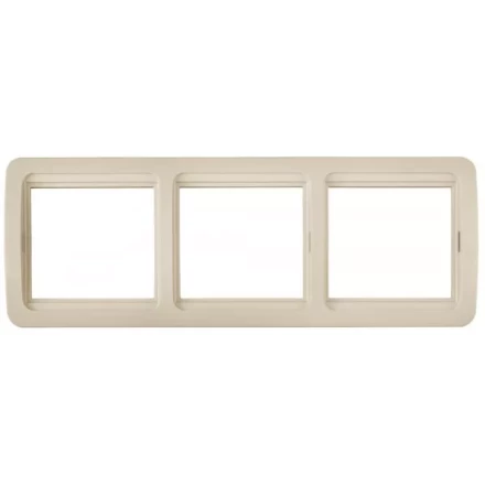 Панель СВЕТОЗАР "ГАММА" тройная горизонтальная, цвет бежевый SV-54148-B купить в Когалыме