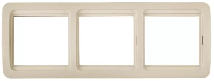 Панель СВЕТОЗАР "ГАММА" тройная горизонтальная, цвет бежевый SV-54148-B купить в Когалыме