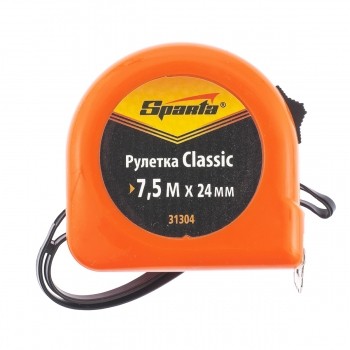 Рулетка Classic, 7.5 м х 24 мм, пластиковый корпус  SPARTA 31304 купить в Когалыме