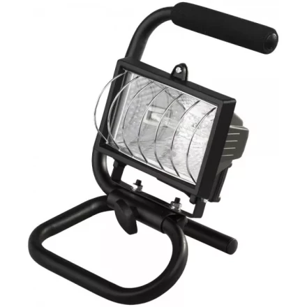 Прожектор галогеновый СВЕТОЗАР переносной с подставкой, цвет черный, 150Вт SV-57121-B купить в Когалыме