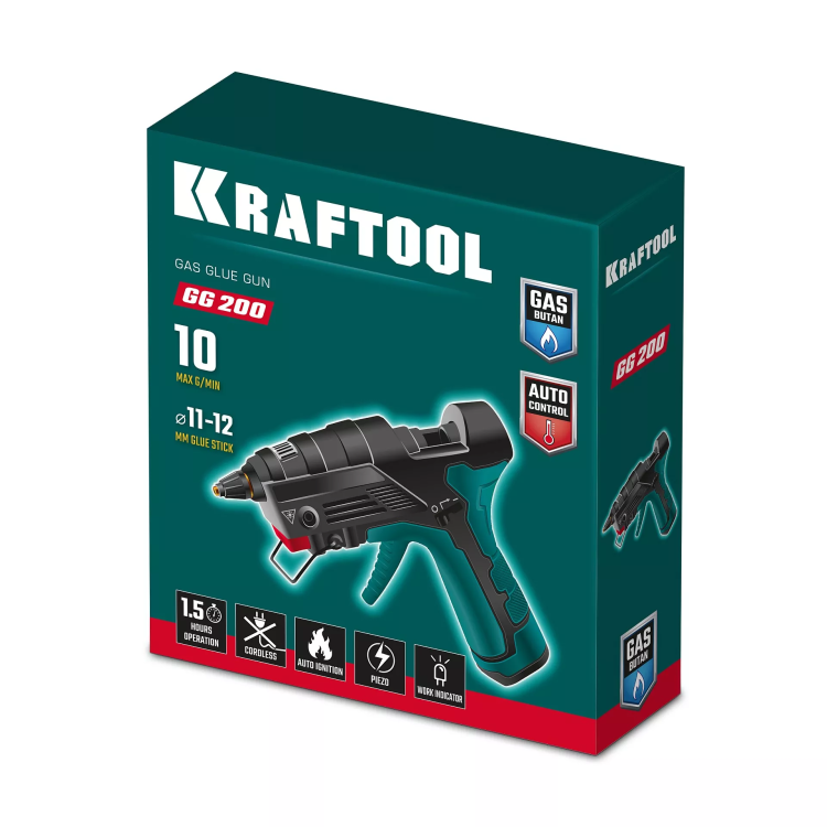 KRAFTOOL  GG-200, 11 мм 200°C, термоклеящий газовый пистолет 55524 купить в Когалыме
