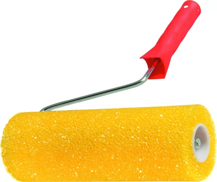 Валик &quot;СТРУКТУРНЫЙ&quot; поролоновый с ручкой &quot;шероховатый&quot; 230 мм D - 80 мм  MATRIX 80221 купить в Когалыме