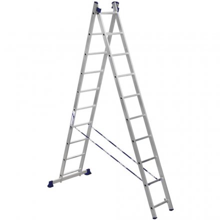 Лестница алюминиевая - стремянка двухсекционная 2х10 ступеней Кратон купить в Когалыме