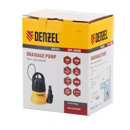 Дренажный насос Denzel DP500E 97218 купить в Когалыме