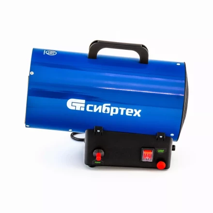 Газовая тепловая пушка СТГ-10, 10 кВт, 300 м3/ч, пропан-бутан Сибртех 96451 купить в Когалыме