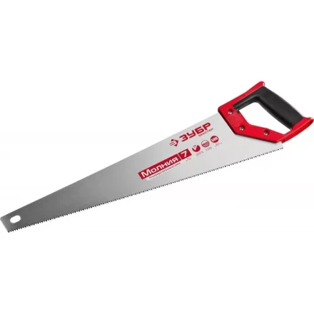 Ножовка универсальная (пила) ЗУБР МОЛНИЯ-7 500 мм, 7 TPI, закалка, рез вдоль и поперек волокон, для средних заготовок, фанеры, ДСП, МДФ 1537-50_z01 купить в Когалыме