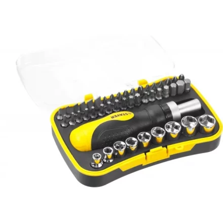 Набор STAYER "MASTER" "HERCULES": Отвертки, реверс отвертка, биты 35шт, адаптер для торц голов, торц голов 9шт, 46 предм 25084-H46 купить в Когалыме