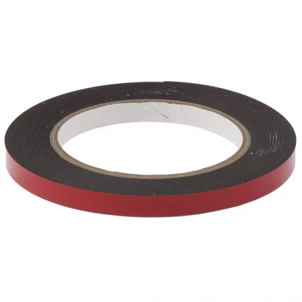 Лента клейкая на вспененной основе двусторонняя черная усиленная 9 мм х 5 метров MATRIX 89082 купить в Когалыме