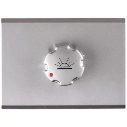 Диммер СВЕТОЗАР "ЭФФЕКТ" без вставки и рамки, цвет светло-серый металлик, 60-500Вт SV-54442-SM