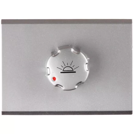 Диммер СВЕТОЗАР "ЭФФЕКТ" без вставки и рамки, цвет светло-серый металлик, 60-500Вт SV-54442-SM купить в Когалыме