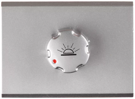 Диммер СВЕТОЗАР "ЭФФЕКТ" без вставки и рамки, цвет светло-серый металлик, 60-500Вт SV-54442-SM купить в Когалыме