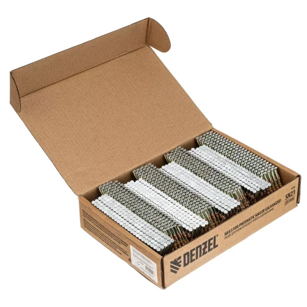 Гвозди для пнев. нейлера (оцинк.), длина - 65 мм, диам. - 2,9 мм, 2000 шт. Denzel 57685 купить в Когалыме