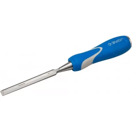 Стамеска ЗУБР "ЭКСПЕРТ" с ударопрочной двухкомпонетной ручкой и стальным затыльником для ударных работ, 12мм 18097-12 купить в Когалыме