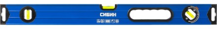 Уровень СИБИН коробчатый усиленный, утолщенный профиль, 2 фрезерованные поверхности, 3 противоударных ампулы (1 поворотная на 360 град), с ручками, 6 34609-060 купить в Когалыме