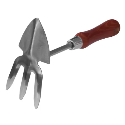 Мотыжка с лепестковым лезвием из нержавеющей стали деревянная рукоятка 300мм    Кратон  5 10 05 005 купить в Когалыме