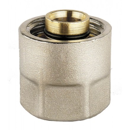 Соединитель GENERAL FITTINGS для металлопластиковых труб, евроконус, никелированная латунь, 1/2&quot; / 16 мм x 2,0 мм 51047-1/2-16 купить в Когалыме
