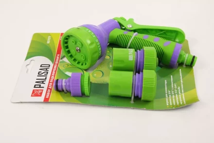 Набор для подключения шланга 3/4" (пистолет 6-и режимн адаптер 2 соединителя)  PALISAD 65177 купить в Когалыме