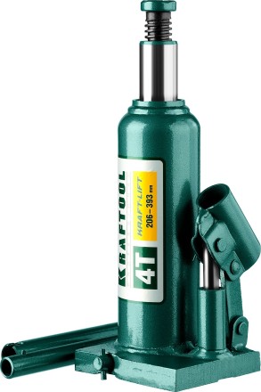 Домкрат гидравлический бутылочный &quot;Kraft-Lift&quot;, сварной, 4т, 206-393мм, KRAFTOOL 43462-4 43462-4_z01 купить в Когалыме