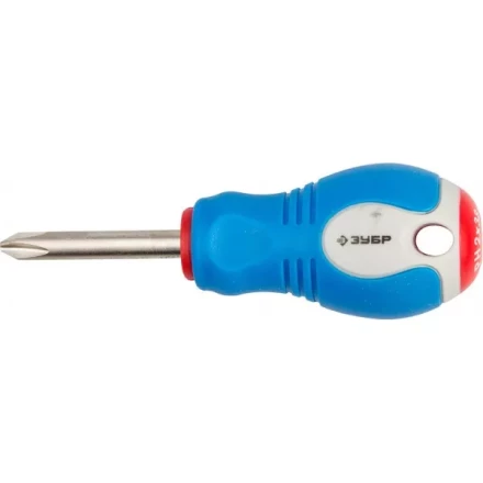 Отвертка ЗУБР, Cr-V сталь, трехкомпонентная рукоятка, цветовая индикация типа шлица, PH №2, 38мм 25252-2-038_z01 купить в Когалыме